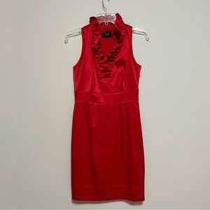 Red Satin Cocktail Dress by Just Taylor